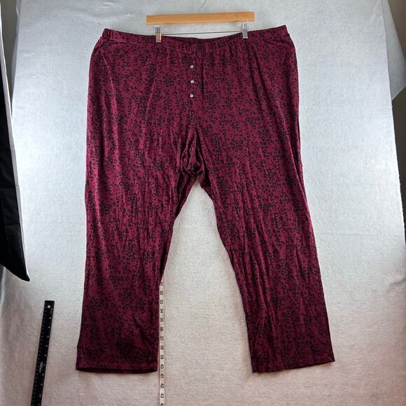 J Jill Sleep Ultrasoft Animal Print Slim Leg Pants 4X Red Black Leopard Print - Picture 1 of 11